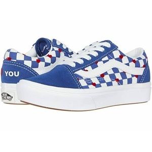Autism Awareness Blue Checkered Vans. Women’s Size 9.5